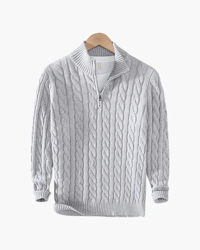 Pull en maille pour homme à fermeture éclair – élégant, chaud et polyvalent à assortir