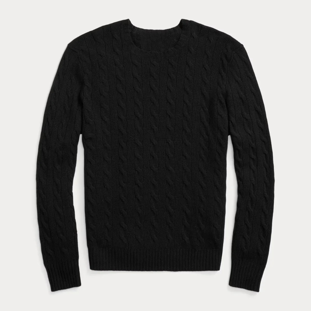 Pull à torsades de luxe en mélange cachemire et laine