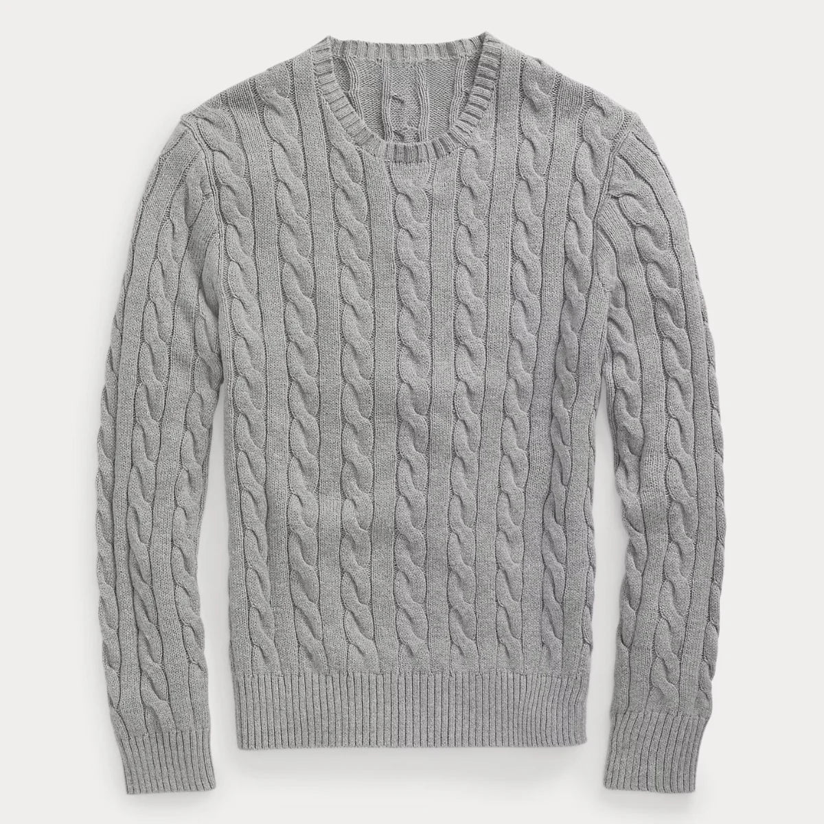 Pull en coton tricoté doux à torsades – pull basique intemporel et élégant