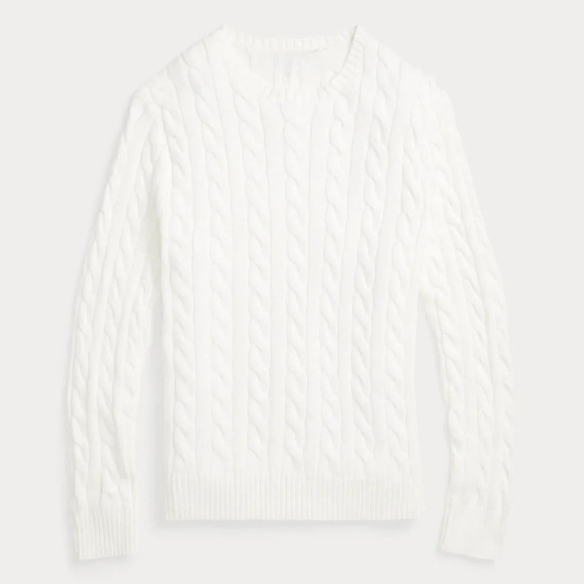 Pull en coton tricoté doux à torsades – pull basique intemporel et élégant