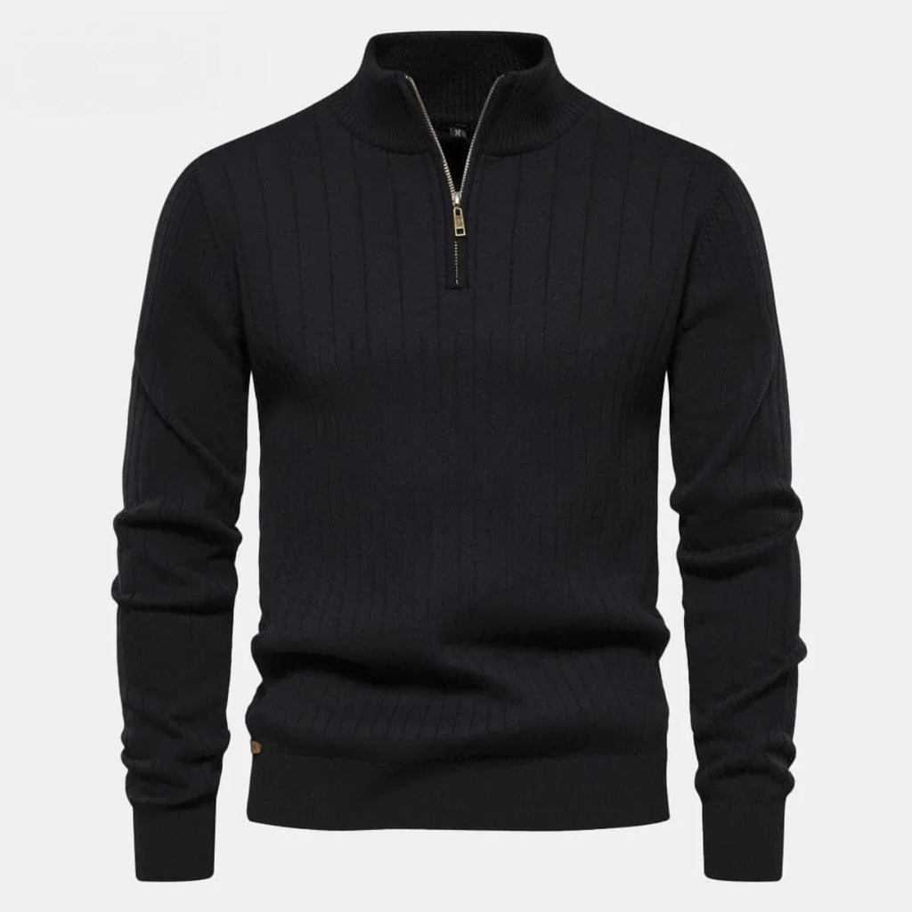 Pull en maille zippé pour homme – pull zippé en soldes