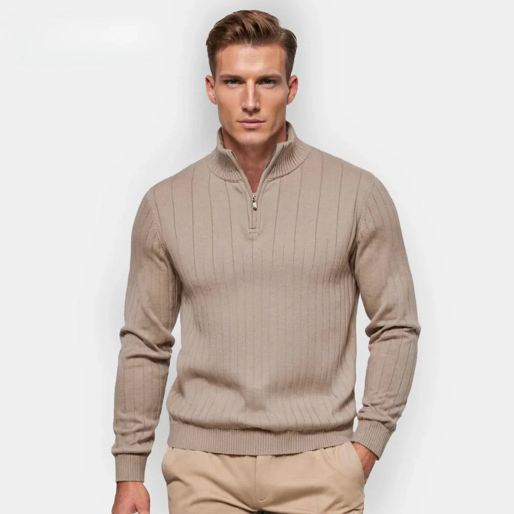 Pull en maille zippé pour homme – pull zippé en soldes
